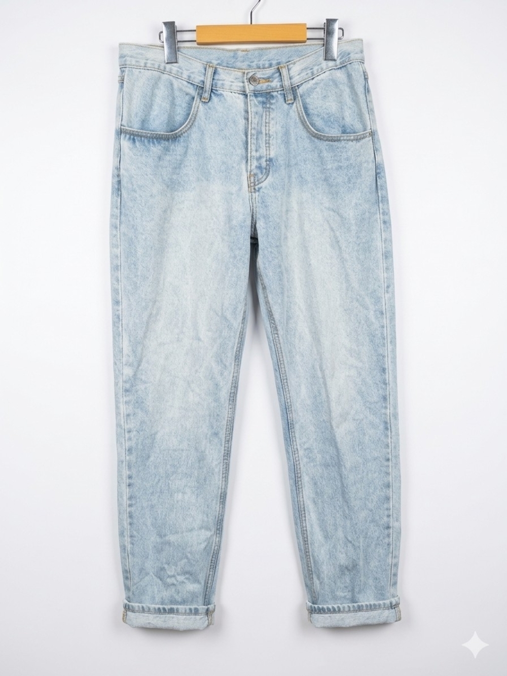 Brandy Melville J Galt Light Wash Straight Leg Jeans Buttonfly Size Medium